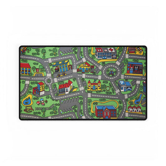 Desk Mat - Nostalgic Kids Playground Rug Design