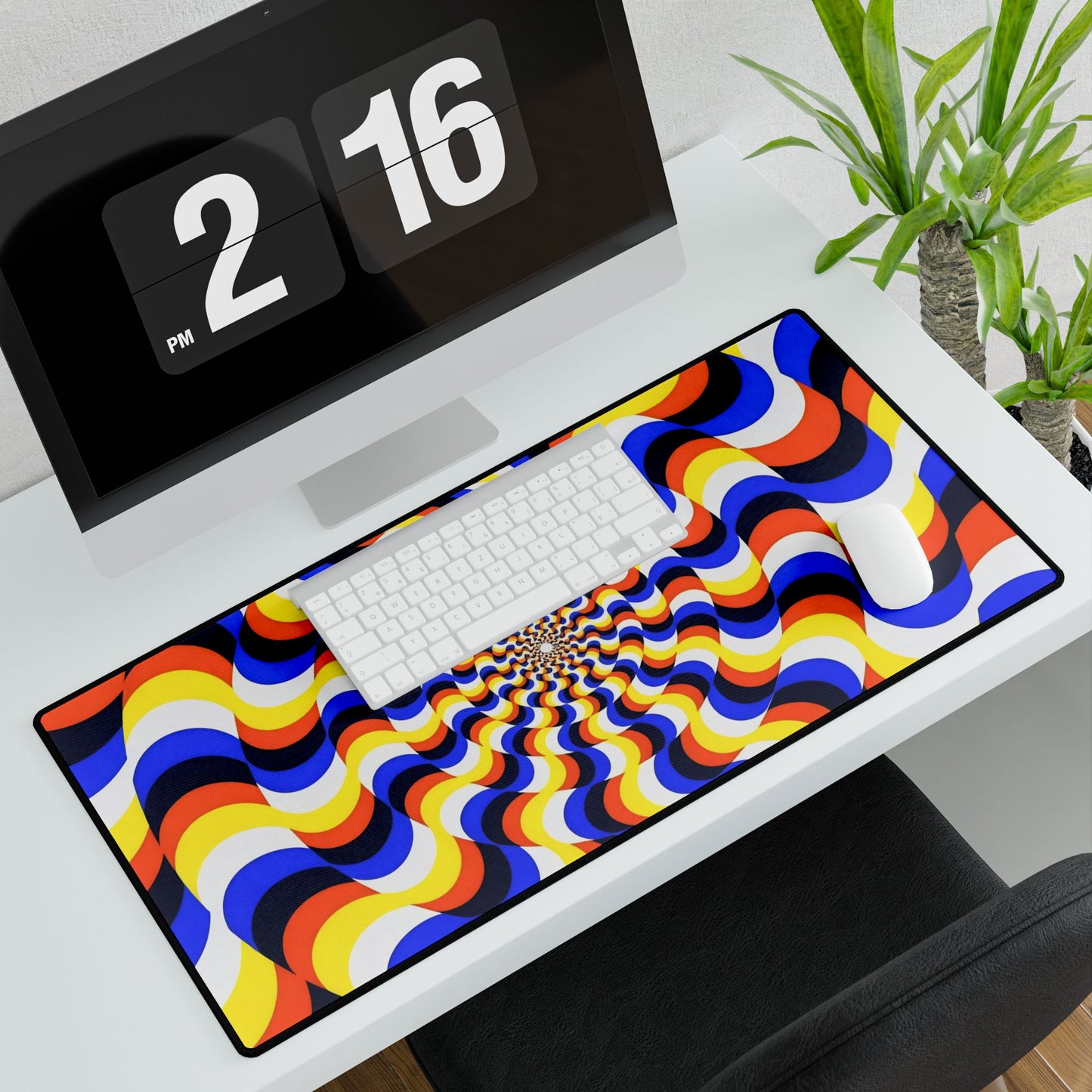 Optical illusion cool desk mat