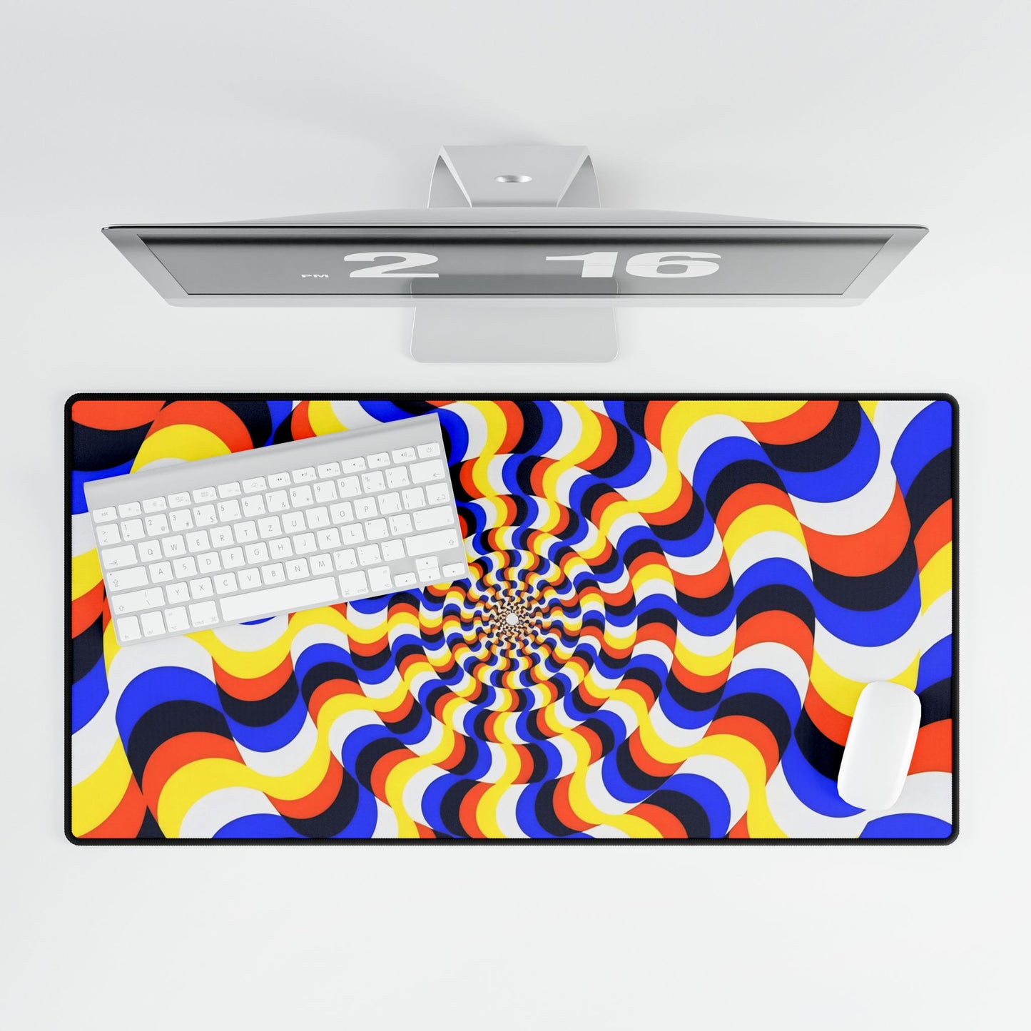 Optical illusion cool desk mat