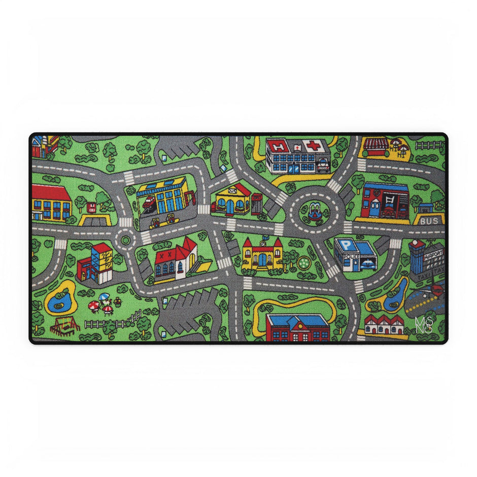 Desk Mat - Nostalgic Kids Playground Rug Design